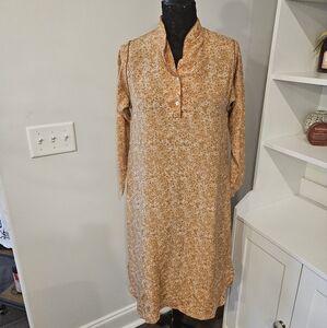 Vintage Diane Von Furstenberg dress 70s 100% SILK Tunic Sheath Dress Sze 4 Retro